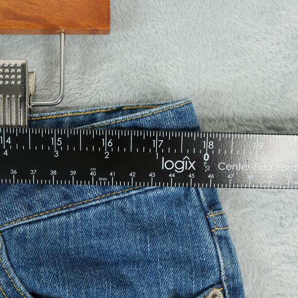 Route 66 Denim Capris Womens 13/14 Blue Rolled Cuff Straight Leg Mid Rise - Picture 4 of 8